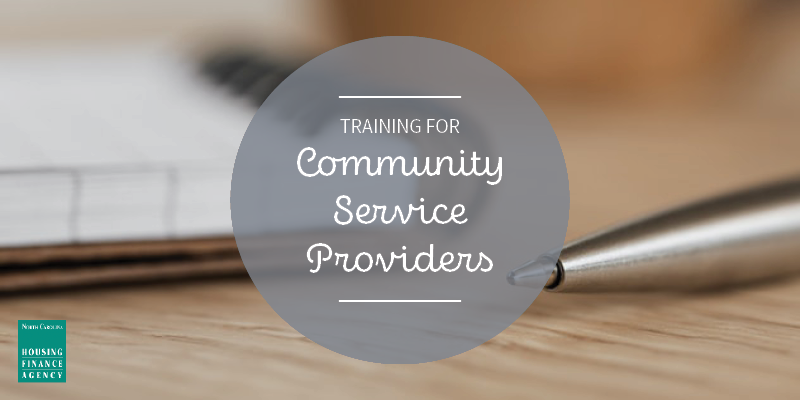 Fair Housing and Reasonable Accommodations for Service Providers Webinar Graphic that says training for community service providers