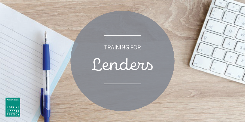Graphic that says training for lenders