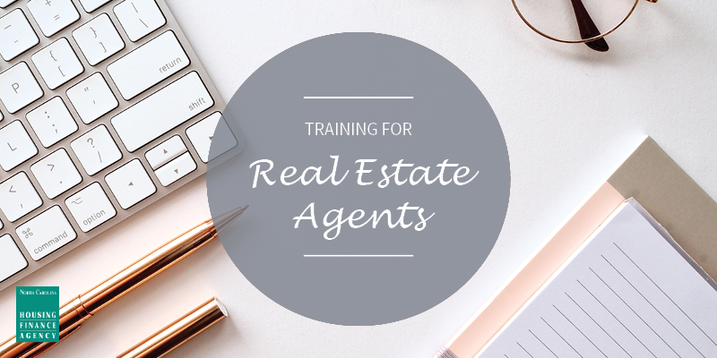 Graphic that says training for real estate agents