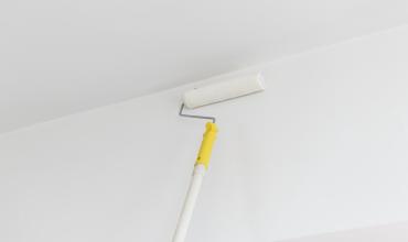 a person painting a ceiling