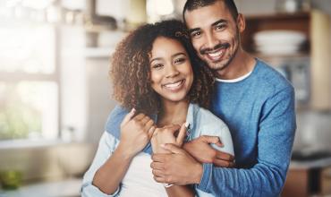 Young couple at home
