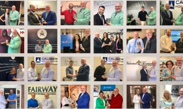 a grid with photos of winning loan officers