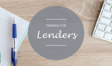 Graphic that says training for lenders
