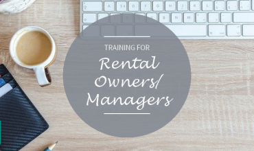 graphic that says training for rental owners and managers