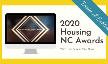 Housing NC Awards Logo with a yellow border