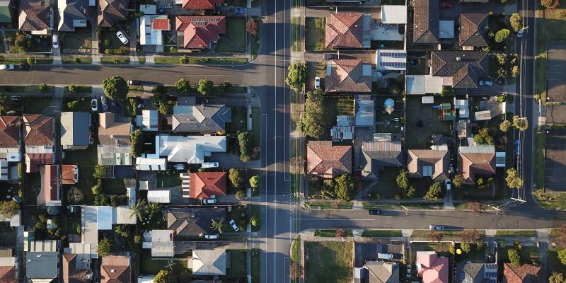 View of neighborhood from above