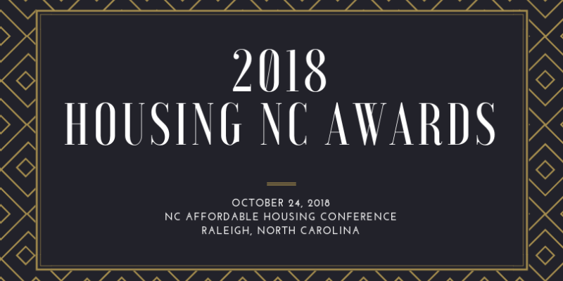 a banner that says 2018 Housing NC Awards