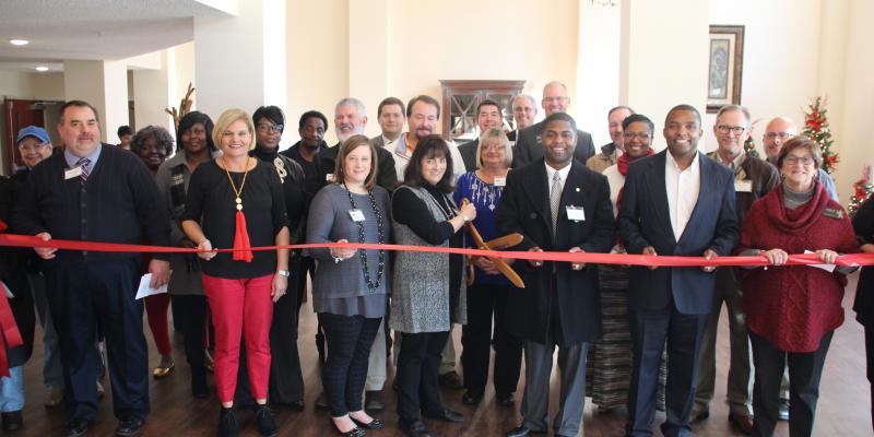 a ribbon cutting ceremony