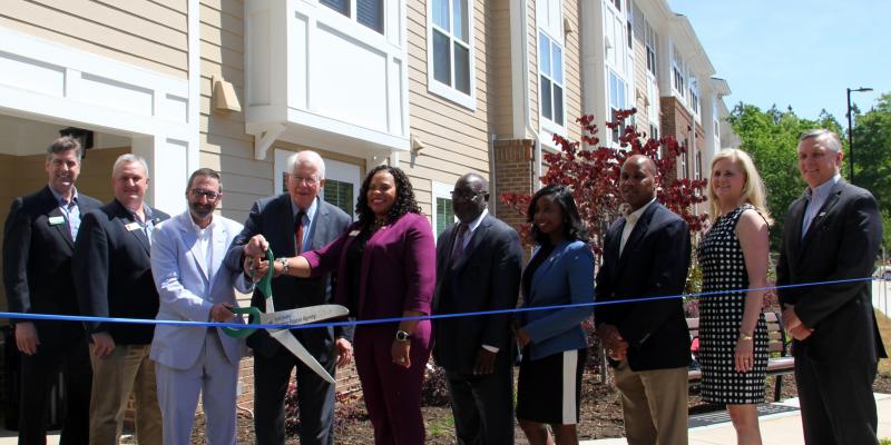 ribbon cutting ceremony at Pennington Grove apartments