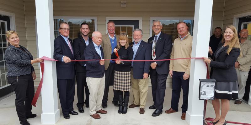 a ribbon cutting ceremony