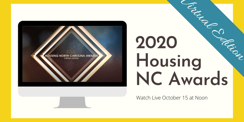 Housing NC Awards Housing NC Awards Logo with a yellow border