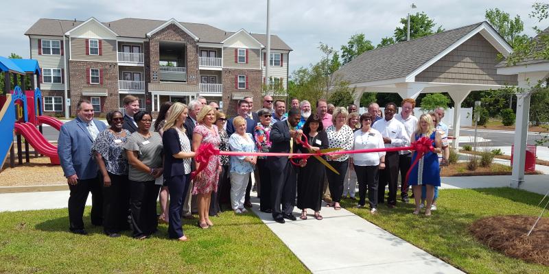 Andover Park in Kinston a ribbon cutting ceremony