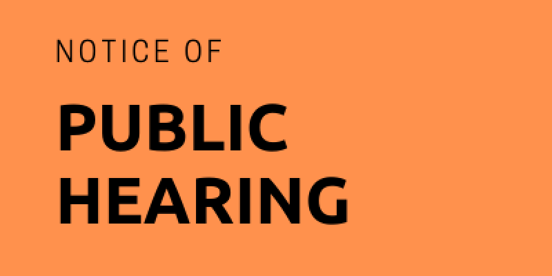 Notice of public hearing